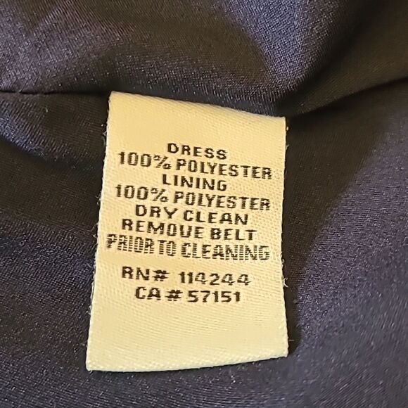 Eliza J Fit & Flare Floral Belted Dress Blue Pink Side Pockets Size 14 - Picture 16 of 16